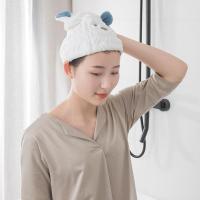 净也日本干发帽女超强吸水速干束发带擦头发可爱浴帽包头毛巾帽洗头巾