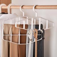 净也多功能魔术裤夹子家用多层裤架裤子衣架衣柜收纳裤挂架子围巾衣架