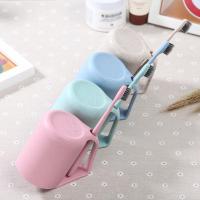 净也浇实景观瓶双重防抖海杯子牙缸简约可爱家用洗漱杯便携牙具套装