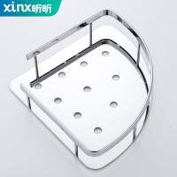 净也浴室置物架 不锈钢卫生间双层转角架三角架壁挂 卫浴置物架
