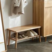 净也懒角落 换鞋凳家用厅实木矮凳子简约可置物凳子鞋子收纳凳66273