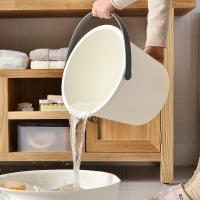 净也家用带盖子储水桶塑料加厚手提带盖圆形提水桶宿舍洗衣桶洗澡桶