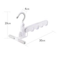 净也日本AISEN便携式平面用晾衣架抽屉后挂衣架子旅行出差5连挂钩