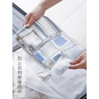 净也日本霜山网纱行李收纳袋旅行礼品包装家用透明围巾防磨护衣袋3个