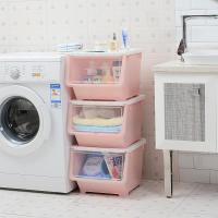 净也百露大号塑料厨房侧开式收纳箱收纳筐衣服儿童玩具零食整理箱