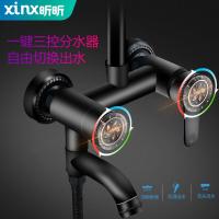 净也昕昕欧式全铜黑色淋浴花洒套装家用沐浴淋雨喷头卫生间浴室淋浴器