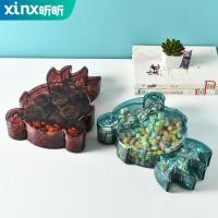 净也水果盘家用创意现代客厅茶几干果瓜子盘收纳盒过年零食盘糖果盒