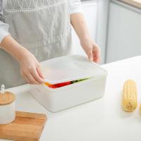 净也日本冰箱专用保鲜收纳盒塑料密封盒食品级大容量微波炉饭盒便当盒