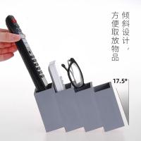 净也+d日本进口遥控器钥匙收纳盒客厅名片杂物化妆品整理盒桌面置物架