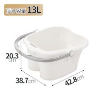 净也INOMATA日本进口洗脚桶倾角舒适型足浴桶按摩保温泡脚桶洗脚盆