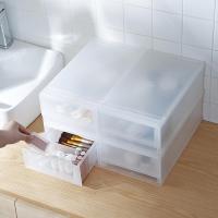 净也shinwa日本进口伸和桌面收纳盒抽屉式塑料办公文件整理盒储物盒