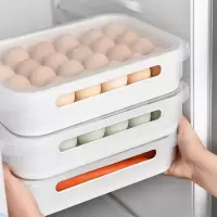 净也鸡蛋收纳盒家用保鲜蛋格冰箱专用装鸭蛋托厨房食品抽屉式架子神器