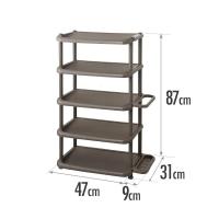 净也Like-it日本进口家用多层鞋架塑料简易鞋柜带伞架经济型收纳架子