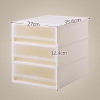 净也shinwa伸和日本进口桌面办公收纳盒抽屉式文件收纳柜储物盒三层