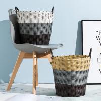 净也四季美北欧编织脏衣篮 放脏衣衣物衣篮收纳桶浴室洗脏衣服收纳筐