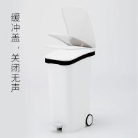 净也RISU日本进口脚踏型垃圾桶家用客厅厨房阻尼式干湿分离垃圾筒31L