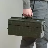 净也日本进口双层工具箱钓鱼箱美术画箱车载电工箱五金维修工具收纳箱