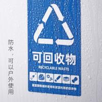 净也霜山垃圾桶分类防水贴纸家用户外易腐可回收有害垃圾标识贴无锡版