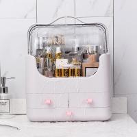 净也网红化妆品收纳盒抖音同款桌面防尘家用口红大梳妆台护肤品置物架