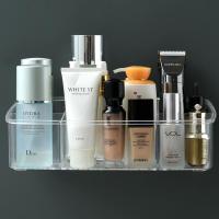 净也化妆品置物架壁挂式免打孔卫生间收纳盒透明浴室护肤品口红整理盒