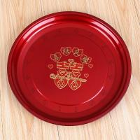 净也婚庆用品结婚嫁妆鸳鸯双喜托盆进茶盘水果瓜红色喜庆结婚糖果盘