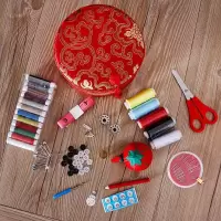 净也结婚陪嫁用品家用布艺缝纫针线剪刀复古中国风送礼婚庆针线盒套装