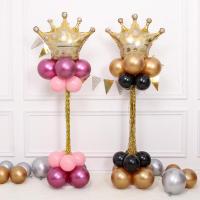 净也皇冠气球立柱生日装饰场景布置儿童宝宝生日派对网红布置酒店路引