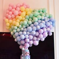 净也ins糖果色马卡龙气球婚庆用品结婚喜庆装饰场景布置生日派对气球