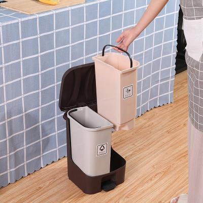 净也垃圾桶家用分类带盖卫生间厨房客厅卧室创意大号脚踏垃圾桶有盖桶