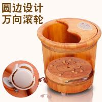 净也百年羚泡脚木桶恒温加热泡脚神器橡木足浴洗脚盆电加热木质实木
