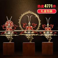 净也《斗战胜佛静思》齐天大圣孙悟空摆件家居玄关客厅装饰全铜工艺品