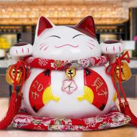 净也吉善缘 猫摆件 猫储蓄罐店铺开张礼品家居客厅装饰品
