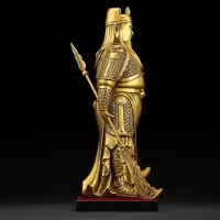 净也吉善缘 纯铜关公摆件 武财神佛像关羽居风水摆设工艺礼品