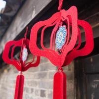 净也2020新年彩色春字小灯笼挂饰过年春节无纺布小吊件中国结如意吊饰