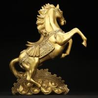 净也吉善缘 纯铜马摆件 大号铜马到成功家居办公室酒柜工艺装饰品