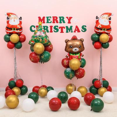 净也圣诞节装饰气球桌飘KTV酒吧派对商场柜台场景布置圣诞树老人气球