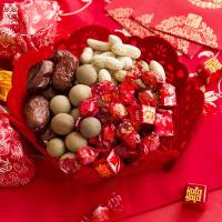 净也结婚婚庆用品无纺布爱心糖果摆盘婚房布置摆件