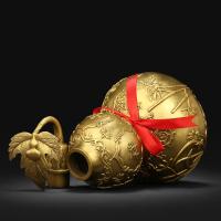 净也吉善缘 纯铜葫芦摆件 家居装饰品客厅办公室葫芦工艺品