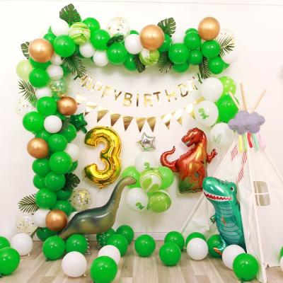 净也恐龙派对布置宝宝周岁主题儿童男孩气球背景墙装饰品生日套餐创意
