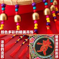 净也春节新年装饰挂件中国风传统大号竹簸箕对联创意民族风竹编吊饰