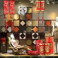 净也春节装饰仿真挂炮坐炮摆件商场酒店大堂装饰品摆饰春节
