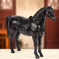 净也吉善缘 木马摆件 十二生肖黑檀木实木办公室工艺品马到成功