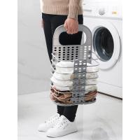 净也塑料脏衣篮壁挂式放脏衣服收纳桶家用大号可折叠装衣物的筐篓篮子