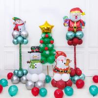 净也圣诞节气球装饰雪人商场口儿童教室幼儿园场景布置立柱路引