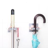 净也拖把架收纳挂钩卫生间浴室厨房墙壁挂架扫把置物架免钉无痕拖把夹