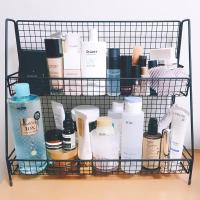 净也化妆品收纳盒铁艺护肤品置物架墙上ins多层书桌面置物架宿舍神器