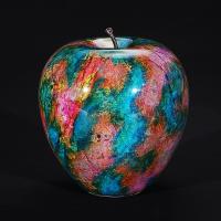 净也吉善缘 台湾七彩玉摆件 珍藏品苹果家居办公室客厅商务礼品