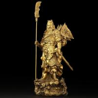 净也吉善缘 纯铜关公摆件 武财神铜佛像开业礼品工艺装饰品