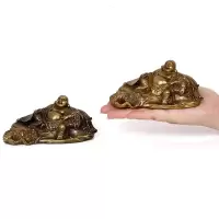 净也吉善缘 铜像弥勒佛像摆件 大肚佛像 工艺品家居装饰礼品