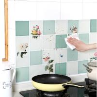 净也厨房防油贴纸防水火潮灶台高温家用柜墙体自粘油烟机瓷砖石纹贴纸